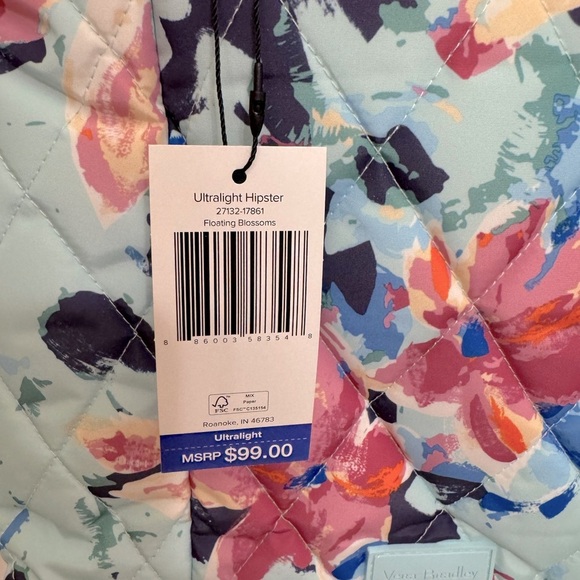 NWT Vera Bradley Ultralight Hipster Floating Blossoms Crossbody Bag - Picture 8 of 9